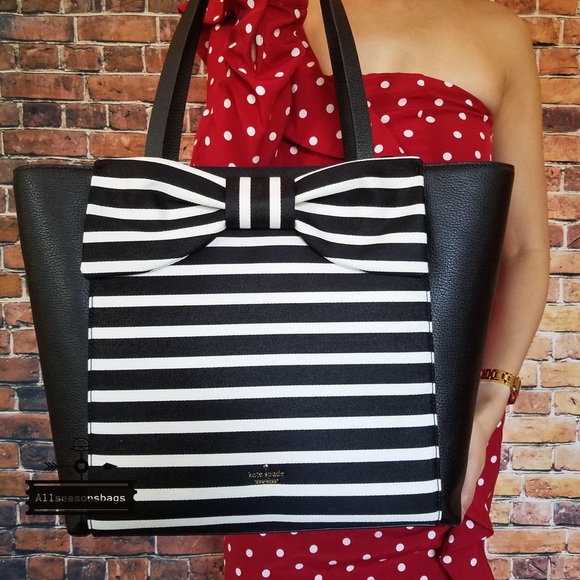 Kate spade Savannah olive drive stripe tote black - Picture 6 of 8